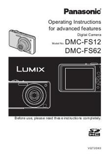 Panasonic Lumix FS12 manual. Camera Instructions.